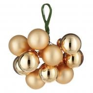 Декорация новогодняя Edelman Стеклянные шары золотые, диам. 2 см