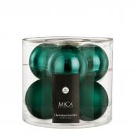 Декорация новогодняя Edelman Стеклянные шары «петроль», 6 шт, диам. 8 см