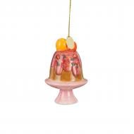 Декорация рождественская Edelman «Пирожное», розовое, доломит, 8,5×6 см 1185820