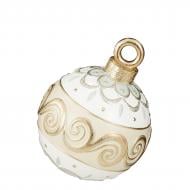 Декорация новогодняя Edelman Украшение «Новогодний шар», белое, полимерная смола, 29,5×30,5×34 см