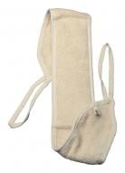 Мочалка массажная TITANIA банная из люфа и хлопка в форме ремня 70х11 см 7405