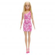 Кукла Barbie Супер стиль в розовом платье с принтом (блондинка) JLG03