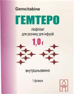 Гемтеро для р-ну д/інф. по 1 г №1 у флак. лиофилизат 1 г