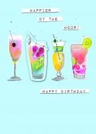 Открытка поздравительная Happycom International Yours Truly с конвертом илюстрированная "Напитки"