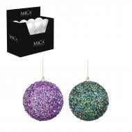 Декорация новогодняя Edelman Небьющийся шар, лилово-фиолетовый, 2 ассорти, пенопласт, диам. 10 см