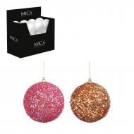 Декорация новогодняя Edelman Небьющийся шар, фуксия-оранжевый, пенопласт, диам. 10 см