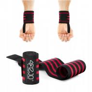 Лямки штангіста 4fizjo (кистьові бинти) Wrist Wraps 4FJ0257 OS чорно-червоний