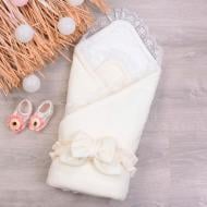 Конверт для новонароджених унісекс Baby Veres Velour lace milk р.56 молочний