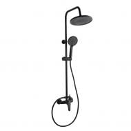 Душевая система Invena Kalymnos со смесителем черная AU-28-004
