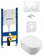 Система инсталляции Geberit Duofix 458.126.00.1 + Delta 21 115.125.11.1 белая + Villeroy & Boch Omnia Architectura 5684HR01