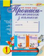 Прописи Мій перший зошит. Прописи з калькою до букваря. 1 клас