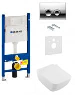 Система инсталляции Geberit Duofix 458.126.00.1 + Delta 21 115.125.21.1 хром + Villeroy & Boch Venticello 4611RL01