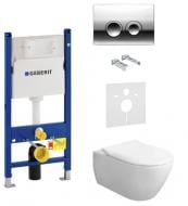 Система инсталляции Geberit Duofix 458.126.00.1 + Delta 21 115.125.21.1 хром + Villeroy & Boch Subway 2.0 5614R2R1