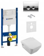 Система инсталляции Geberit Duofix 458.126.00.1 + Delta 21 115.125.21.1 хром + Villeroy & Boch Omnia Architectura 5685HR01