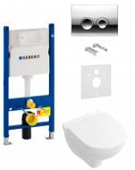 Система инсталляции Geberit Duofix 458.126.00.1 + Delta 21 115.125.11.1 хром + Villeroy & Boch O.Novo 5688HR01