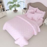 Комплект постельного белья Basic Звезды 2,0 розовый с белым La Nuit