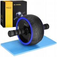 Ролик для йоги 4fizjo (гімнастичне колесо) Ab Wheel XL Black/Blue (P-5907739314437)