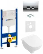Система инсталляции Geberit Duofix 458.126.00.1 + Delta 50 115.135.21.1 хром + Villeroy & Boch O.Novo 5688HR01