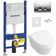 Система инсталляции Geberit Duofix 458.126.00.1 + Delta 50 115.135.21.1 хром + Villeroy & Boch Omnia Architectura 5684H101