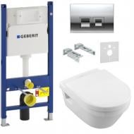 Система інсталяції Geberit Duofix 458.126.00.1 + Delta 50 115.135.21.1 хром + Villeroy & Boch Omnia Architecture 5684HR01
