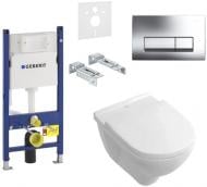 Система инсталляции Geberit Duofix 458.126.00.1 + Delta 51 115.105.21.1 хром + Villeroy & Boch O.Novo 5688HR01