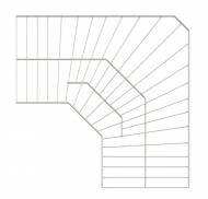 Полка для гардеробной системы Kolchuga угловая 600x306 мм белый Полка для гардеробной системы Kolchuga угловая 600x306 мм белый