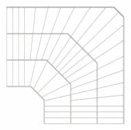 Полка для гардеробной системы Kolchuga угловая 600x406 мм белый Полка для гардеробной системы Kolchuga угловая 600x406 мм белый