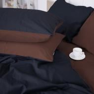 Комплект постельного белья MirSon Satin Premium Dark Chocolate 0211+0055 коричневый/черный