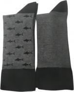 Комплект носков Premier Socks Классические с акулами р.27 черный с серым