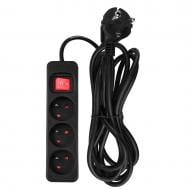 Удлинитель с выключателем NEO tools с заземлением 3 гн. черный 3 м 90-183