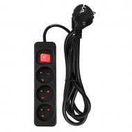 Удлинитель с выключателем NEO tools с заземлением 3 гн. черный 1,5 м 90-182