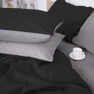 Комплект постельного белья MirSon Satin Premium Greyness 0251+0055 черный/серый