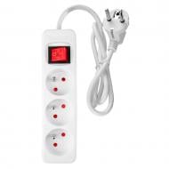 Удлинитель с выключателем NEO tools с заземлением 3 гн. белый 1,5 м 90-176