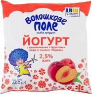 Йогурт Волошкове поле 2.5% з наповнювачем з фруктовим пюре Персик 400 г Йогурт Волошкове поле 2.5% з наповнювачем з фруктовим пюре Персик 400 г
