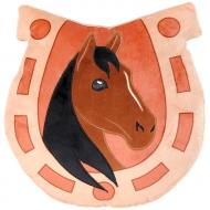 Подушка декоративная Подкова 35x35 см бежевый Stip