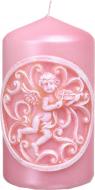 Свеча декоративная Амур, d=7 см, h=12 см, розовая Pako-If