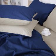 Комплект постельного белья MirSon Satin Premium Morning Sea 0001+4052 белый/синий