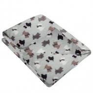Плед Моя планета серые собачки 80x100 см