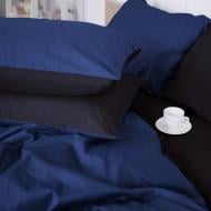 Комплект постельного белья MirSon Satin Premium Storm 4052+0055 черный/синий