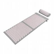 Килимок акупунктурний 4fizjo з валиком Classic Mat XL Аплікатор Кузнєцова 4FJ0288 Grey/Pink (P-5907739313294)