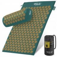 Килимок акупунктурний 4fizjo з валиком Classic Mat Аплікатор Кузнєцова 4FJ0286 Navy Green/Gold (P-5907739313300)