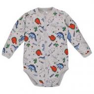 Напівкомбінезон для хлопчика Татошка р.68 сірий із малюнком 1406551дк