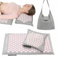 Килимок акупунктурний 4fizjo з подушкою Eco Mat Аплікатор Кузнєцова 4FJ0228 Grey/Pink (P-5907739312174)