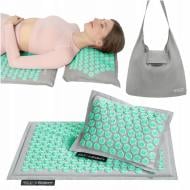 Килимок акупунктурний 4fizjo з подушкою Eco Mat Аплікатор Кузнєцова 4FJ0230 Grey/Mint (P-5907739312181)