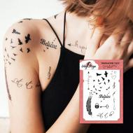 Тату тимчасове Arley Sign Сeт Вір, надійся, люби