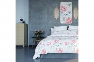 Комплект постельного белья AMELIE двуспальный цветочный принт ТЕП