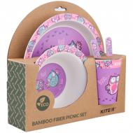 Набор детской посуды из бамбука Owls 5 предметов K20-313-3 KITE