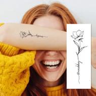 Тату временное Arley Sign Цветы говорят: happiness