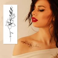 Тату тимчасове Arley Sign Квіти говорять: love