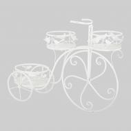 Подставка для цветов Велосипед с птицами 560x250x720 мм белый